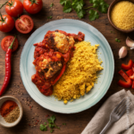 Gefüllte Paprikaschote (100% Rind) mit CousCous